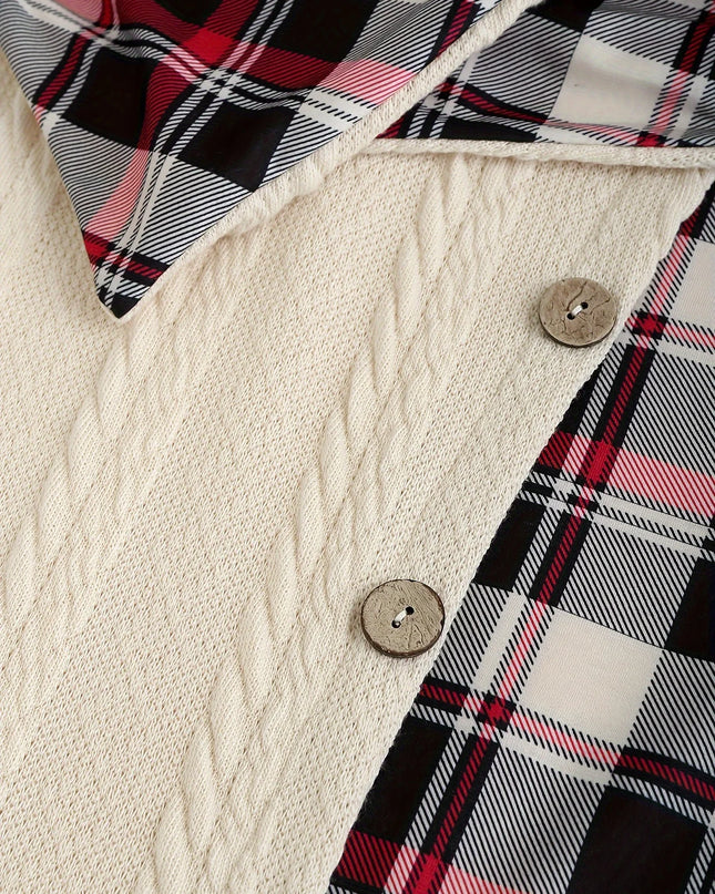 Knielanges Strickkleid in A-Linie mit Kapuze, Gesamtansicht