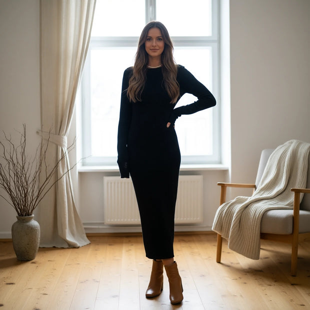 Strickkleid Damen - Schwarz