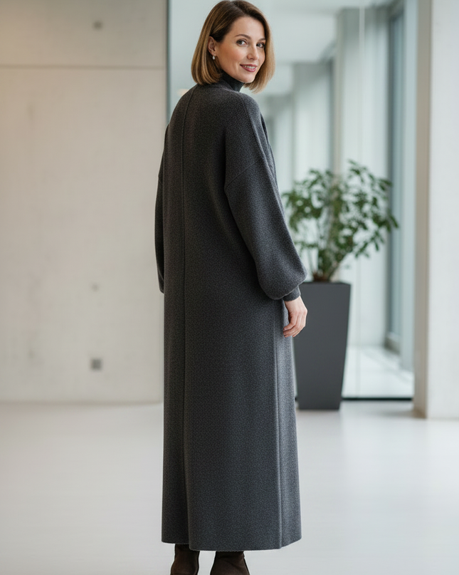Strick Zweiteiler Dunkelgrau im Set mit Cardigan - Ansicht 2